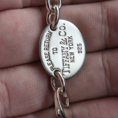 Tiffany & Co Sterlingsilber Halskette Return To Tiffany Oval Halsband 15" - Bild 2 von 6