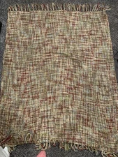 Cynthia Rowley 65x46 Multicolor Woven Fabric Tweed Appearance Fringe Blanket