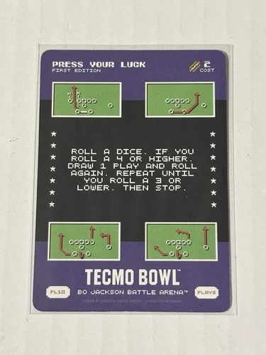 2026 Bo Jackson Battle Arena Tecmo Bowl Press Your Luck PL-10 PL10