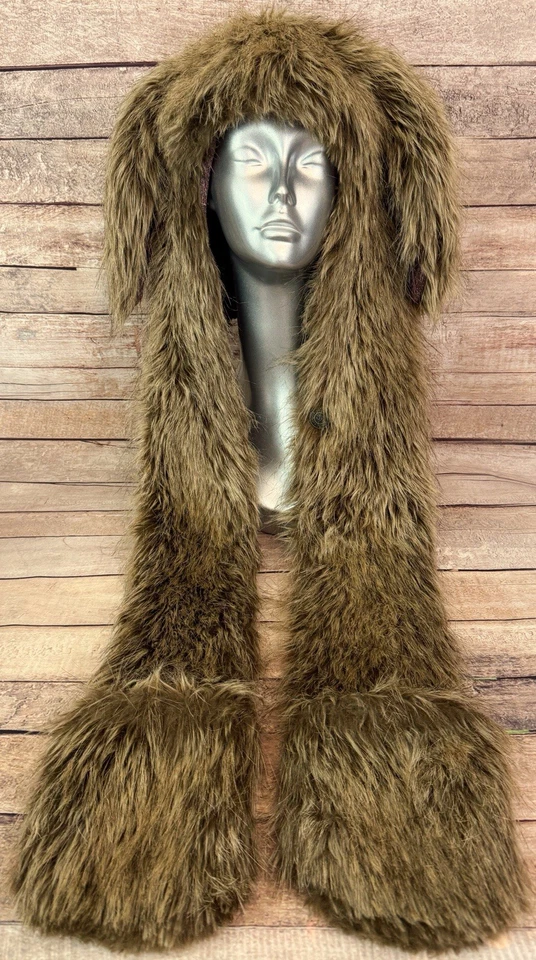 Authentic SpiritHoods Cinnabunny CE Rabbit Faux Fur Bunny Spirit Hood Hat - Image 3 of 4