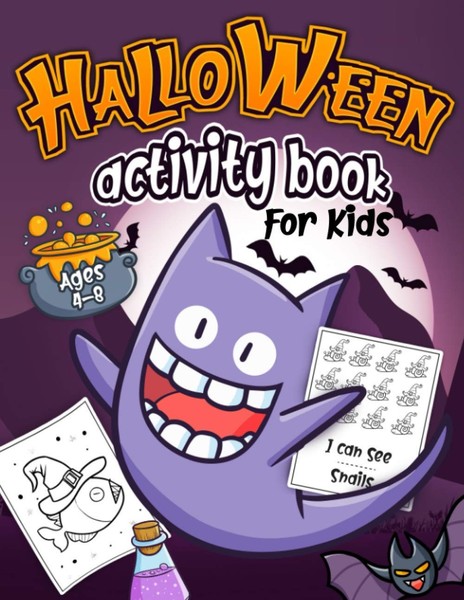 Halloween Malbuch FüR Kinder 4-8 Jahre, RäTsel, Ausmalbilder, SpaßBuch-image