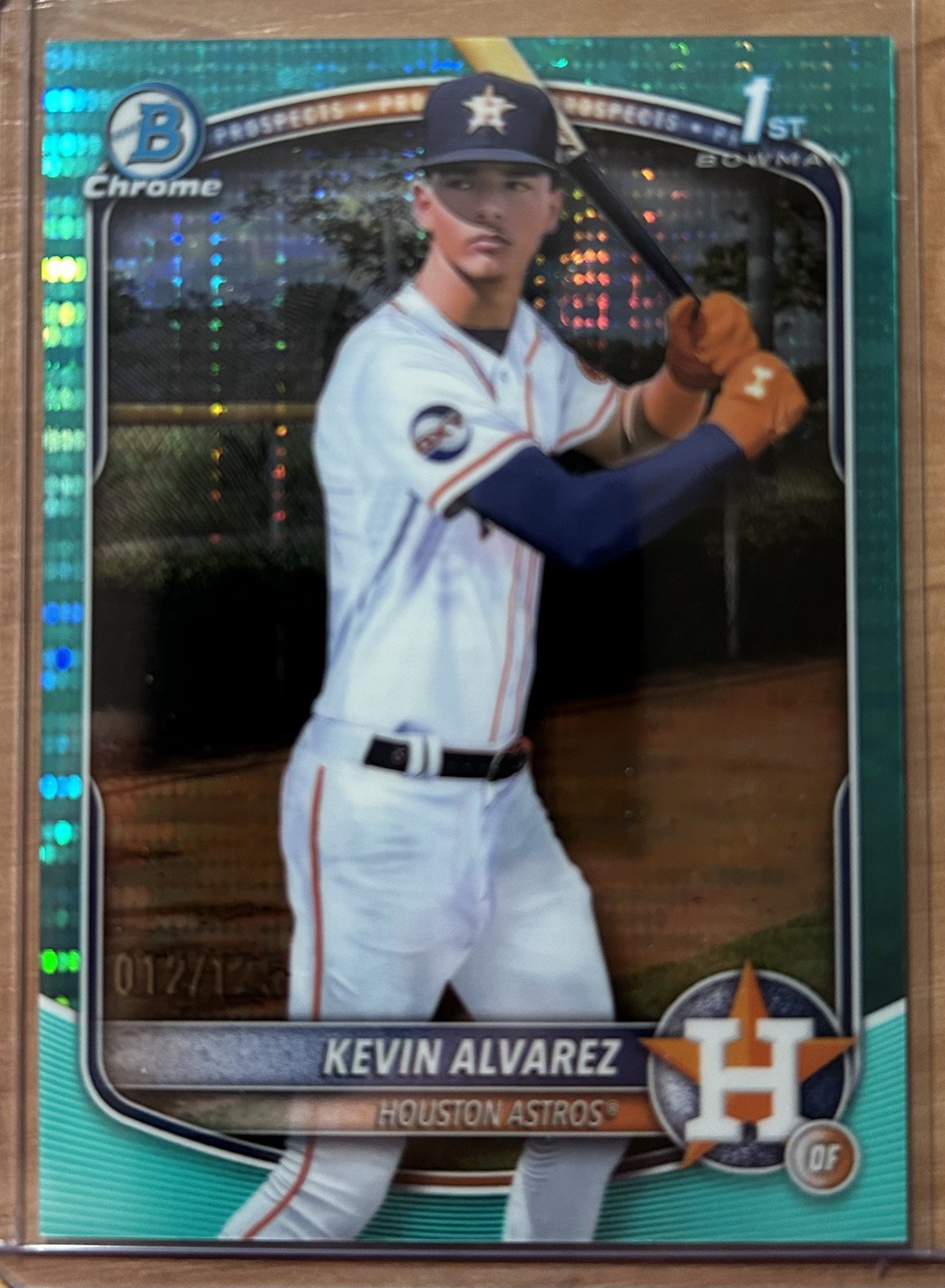 2025 Bowman Chrome Kevin Alvarez Aqua Pulsar 1st Bowman #12/125 Houston Astros