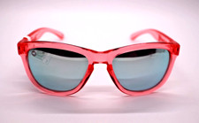 KNOCKAROUND KIDS PREMIUMS SUNGLASSES GLOSSY CLEAR PINK SILVER MIRROR LENS