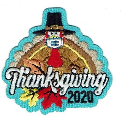 Girl Cub THANKSGIVING 2020 '20 Turkey in Mask Patches Badges SCOUT Dinner Meal