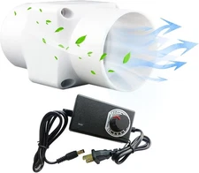 2 Inch Inline Duct Fan with Variable Speed Controller 12v 6w Ventilation Exha...
