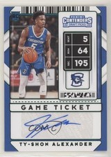 2020 Contenders Draft Picks Sticker Game Ticket Green Ty-Shon Alexander Auto 0a6