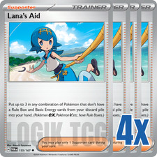 4x Lana's Aid 155/167 x4 - Twilight Masquerade - Pokemon TCG - Playset