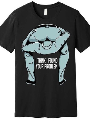 Funny 'I for THINK I Found Your Problem' Graphic Tee for Men - Soft Cotton,