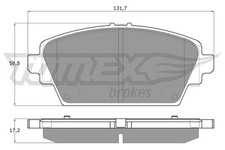 Bremsbelagsatz Scheibenbremse TOMEX Brakes TX 12-94 für TINO NISSAN V10 ALMERA