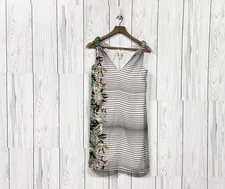 Max Studio dress womens size extra small sleeveless white patterned short length