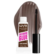 NYX PROFESSIONAL MAKEUP The Brow Glue, Extreme Hold Tinted Eyebrow Gel - Dark...