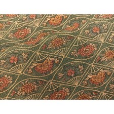 Heiwaya Kimono Fine Silk Fan Flower Onishibo Crepe Used Japan