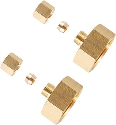 2 Pack Brass Hose Adapters   3/4'' GHT Female to 1/4'' OD Compression Fitting