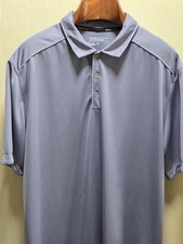 Nike Golf Polo Shirt Mens XL Gray Solid Dri-FIT Performance Golf Short Sleeve