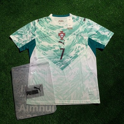 Puma Portugal Ronaldo 7 Jersey Mens Large Teal White NWT Soccer Futbol Top L