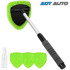 4 Pad Window Glass Wiper Cleaner Brush Extendable Car Windshield Cleaning Tool