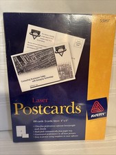 Avery Matte White Postcards 4" x 6" Heavyweight 100 Pack 2 Sided Printing 5389