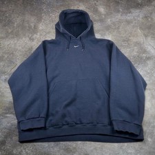 Vintage 1990s Nike Center Swoosh Hoodie Navy ...