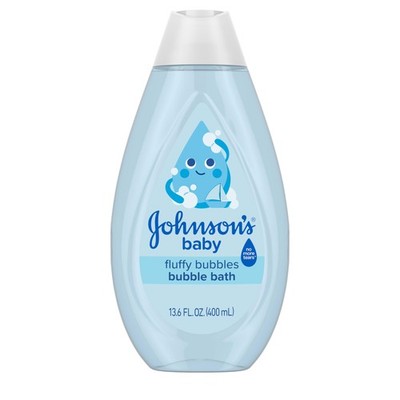 Johnson's Baby Fluffy Bubbles Bubble Bath, No 13.6 Fl Oz (Pack of 1), Blue 