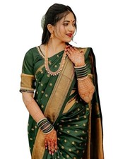 Women's Banarasi Saree Pure Kanjivaram Style Silk Saree With Blouse Piece for We