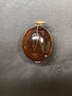 Antique Masonic 10k Yellow Gold Sea Bean Drift Seed Pendant Fob — photo 6