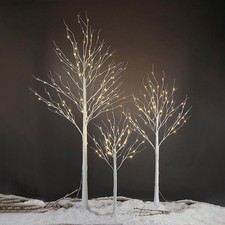 4FT 5FT 6FT Christmas Xmas Warm White LED Birch Twig Branch Tree Lights Decor