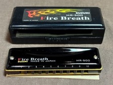 Free shipping/Unused/ SUZUKI Fire Breath MR-500 Harmonica/Blues Harp