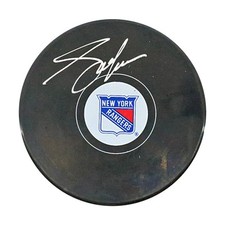 Adam Graves New York Rangers Autographed Signed Replica Rangers Puck (CX Auth)