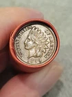 Amazing Au/Bu 1889&1899 Indian Head Penny Ends Of Lincoln Wheat Cent Roll