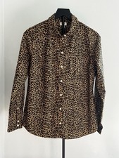J.Crew Leopard Print Button Up Shirt Women  s M Cotton Chic Animal Blouse
