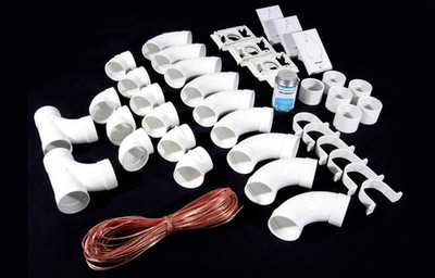OVO Complete Set of Fittings for Central Vacuum Installation with 3 Low-Voltage