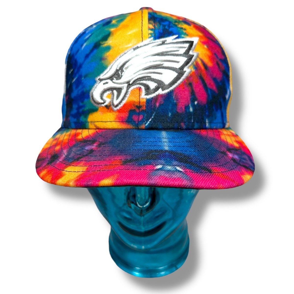 New Era Philadelphia Eagles Fitted Hat Men’s 1/4 Multi Tie Dye Crucial  Catch