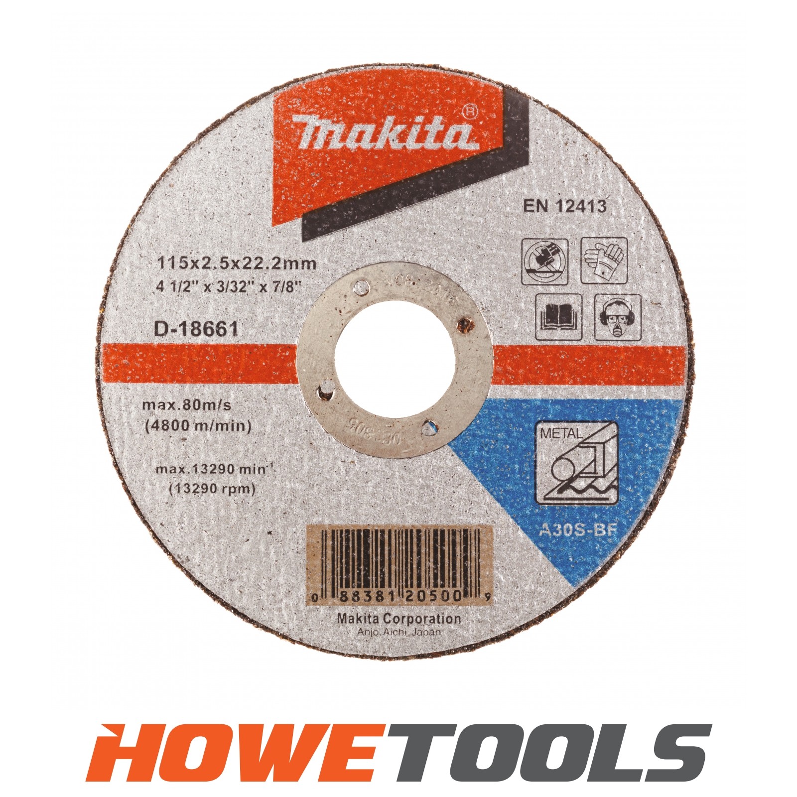 MAKITA D-18661 Metal grinding disc 115mm x 2.5mm x 22.23mm