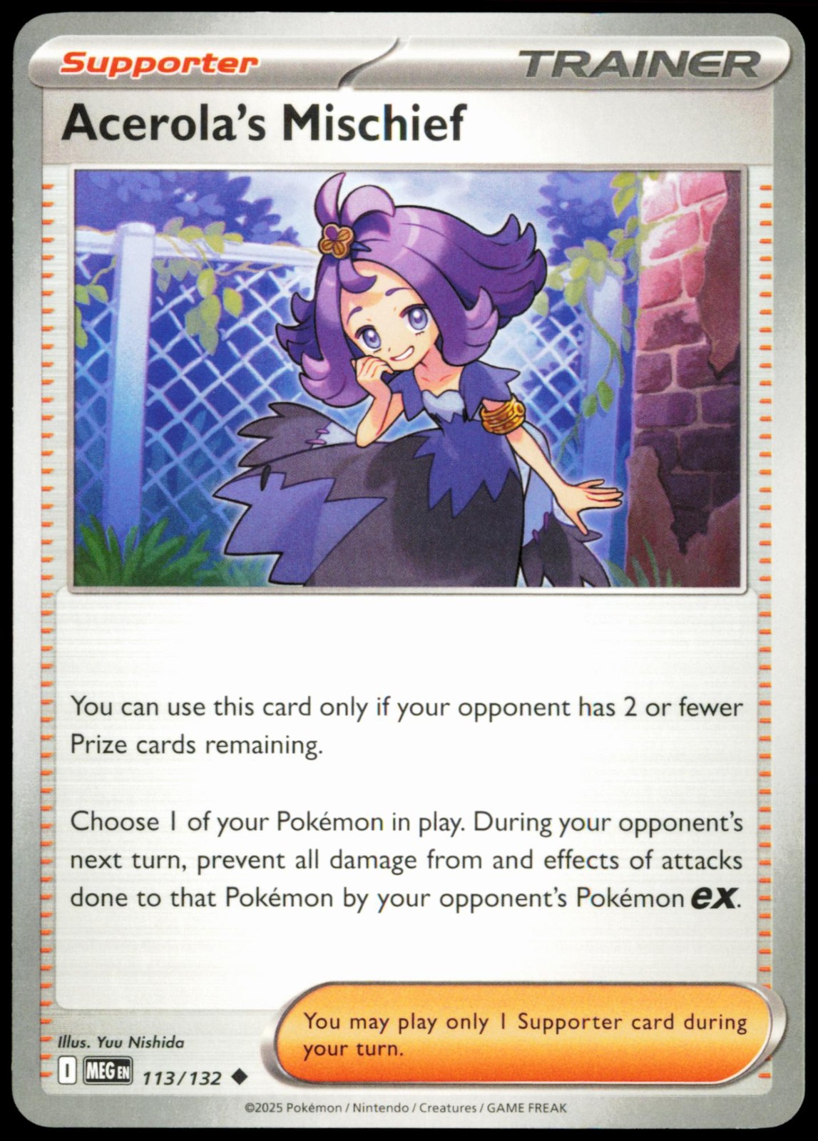 Acerola's Mischief 113/132 Uncommon Mega Evolution NM Pokemon MEG