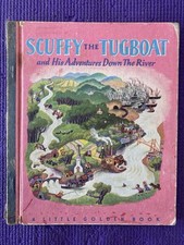 Vintage Children’s Book By Little Golden Books (Scruffy the Tugboat) 1946