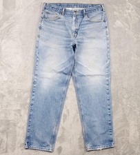 Carhartt Jeans Mens 38x32 Light Wash B17 DST Relaxed Fit Straight Leg Denim