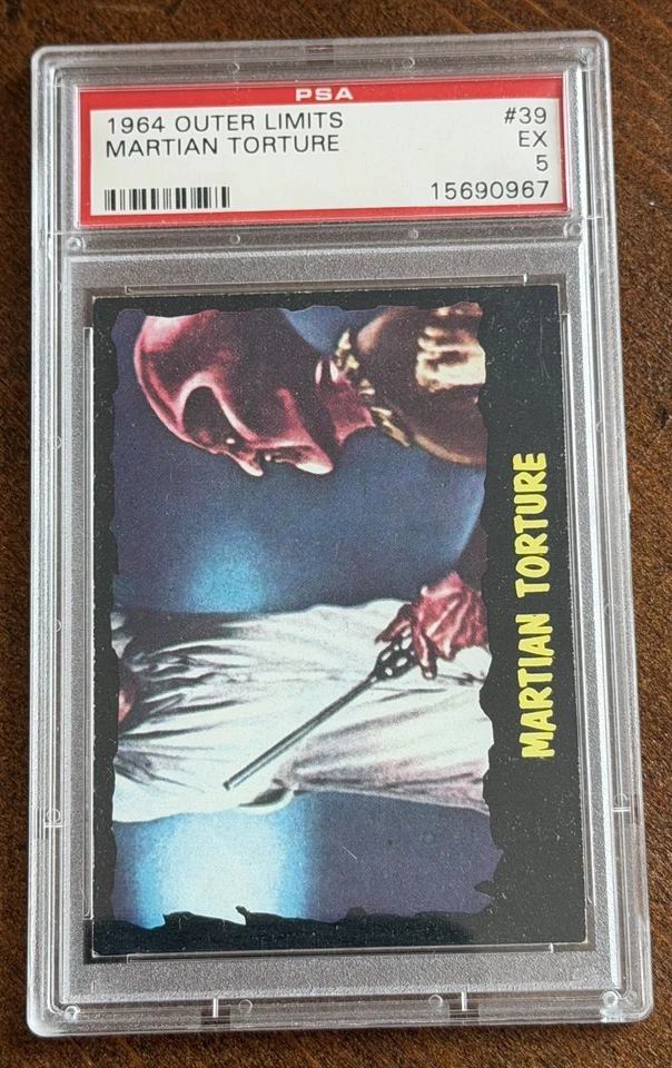 1964 OUTER LIMITS TRADING CARD #39 Psa 5 Martian Torture - Image 2 of 3