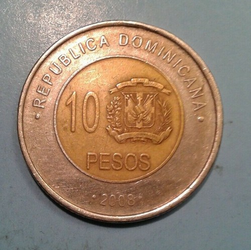 Dominican Republic 10 Pesos coin 2008