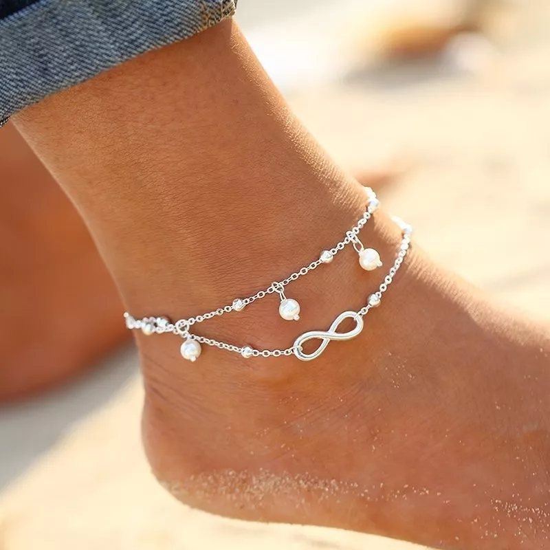 Infinity anklet silver sale