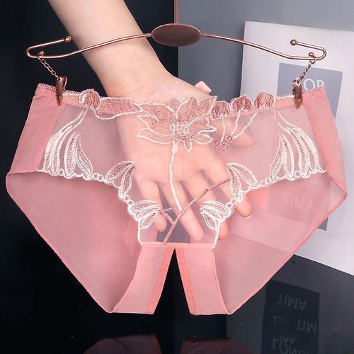 Womens Sexy Crotchless See Through Lingerie Mesh Briefs Lace Panties Knickers X1 - Picture 16 of 20