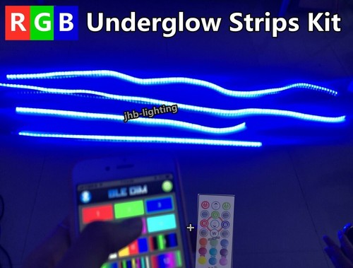 JHB IP68 RGB Color Channging LED Trucks Strips Lights Underglow Remote APP KIT - Picture 5 of 10