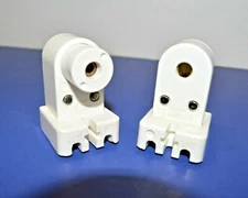 2-PK Leviton Single Pin T8 T12 Fluorescent Lamp Holder Socket Pair NEW 468 469