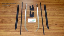 1966 1967 Nova Quarter Window Moldings Vertical Seals U Jamb 8pc 2 DOOR HARDTOP