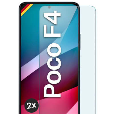 2x Echt Glas für Xiaomi Poco F4 Panzerfolie HD Hartglas Premium Displayschutz
