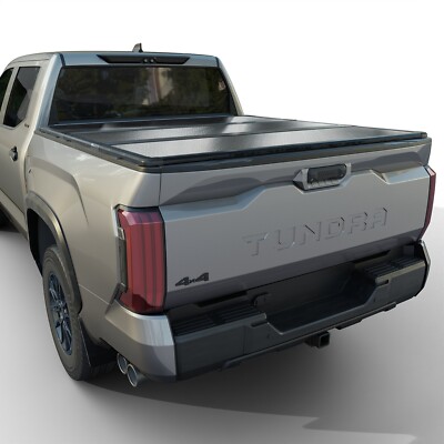 Hard Shell Folding Truck Bed Tonneau Cover|Fits 22-26 Toyota Tundra 5'6'' Bed.