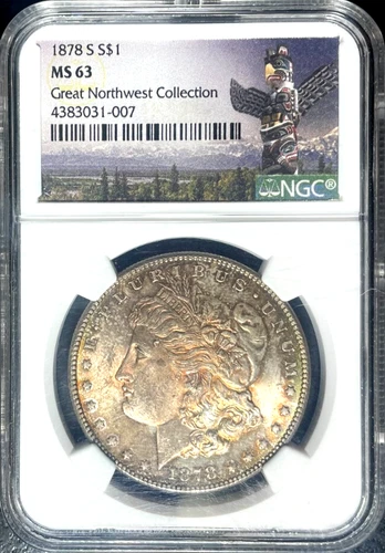 1878-S MORGAN SILVER DOLLAR ~ NGC MS 63 ~BEAUTIFUL COIN~