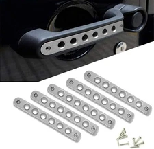 5pcs Silver Grab Handle Insert Covers Door Trim for 2007~2017 Jeep Wrangler JK