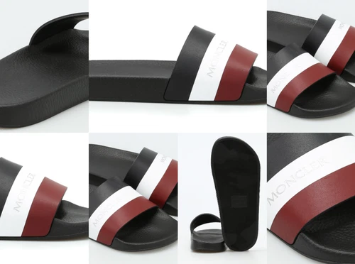 MONCLER BASILE LEATHER SLIDES SANDALEN SANDALS SCHUHE SHOES PANTOLETTEN NEW 39 - Bild 4 von 12