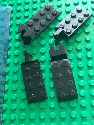 LEGO Technic 4 x SCHWARZ Doppelscharnierplatte / Gelenkgelenk für Zug oder LKW