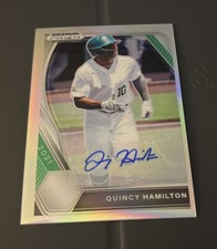 2022 Panini Prizm Draft Picks Quincy Hamilton Silver ROOKIE Auto HOUSTON ASTROS